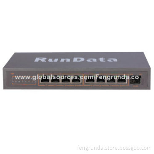 9-port/10/100Mbps PoE switch, ninth port is gigabit fiber optical port